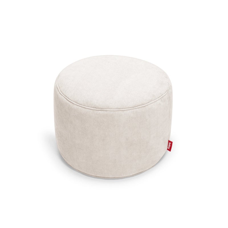Fatboy Recycled Point Cord Pouf (Small) | Super soft rib cord fabric | Multifunctional | Designed for indoor use | Recycled Polyester | Side table or luxury ottoman | 50x35 cm - Cream - Image 1